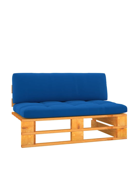 Zweisitziges Sofa Außenbereich aus Paletten mit Kissen 110x65x55cm