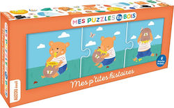 Wooden Kids Puzzle Μικρές Ιστορίες for 1+ Years 3pcs Auzou