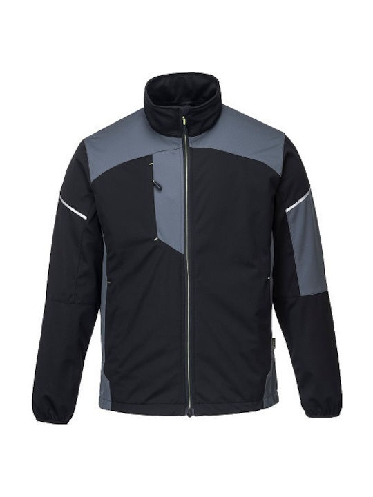 Portwest Shell Work Jacket Black / Grey