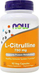 Now Foods L - Citrulline 750mg 90 φυτικές κάψουλες