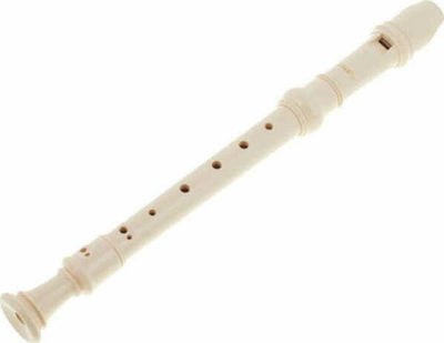 Aulos Soprano Plastic Recorder 302A C-Soprano Elite German Beige