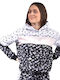 Beatrisa Women's Sweatshirt Hooded Black/white