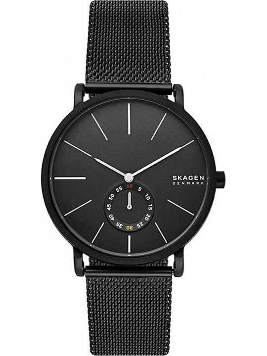 Skagen Hagen Ανδρικό Ρολόι 40mm Μπαταρίας με Μαύρο Μεταλλικό Μπρασελέ