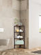 Tatay Lombok Corner Floor Bathroom Shelf Plastic with 4 Shelves 33x33x100cm Brown