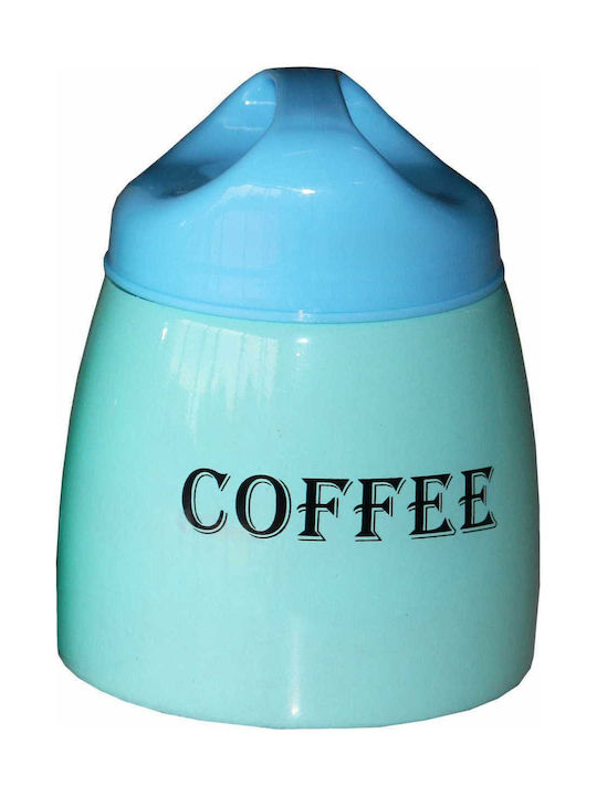 Viosarp Βάζο Καφέ με Καπάκι Γυάλινο σε Μπλε Χρώμα 900ml