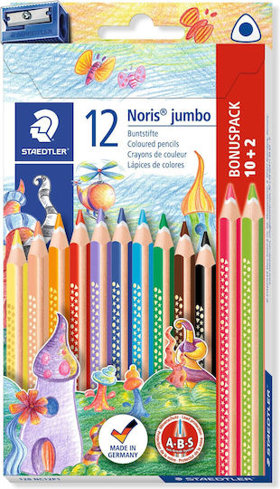 Staedtler Noris Jumbo Ξυλομπογιές Σετ 12 χρώματα