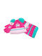 Must Clouds Kids Beanie Set with Scarf & Gloves Knitted Fuchsia
