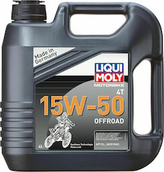 Liqui Moly Motorbike Offroad Synthetic Motorcycle Oil for Four-Stroke Engines 15W-50 4lt