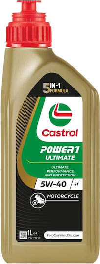 Castrol Power 1 Racing 4T 5W-40 Λάδι Μοτοσυκλέτας για Τετράχρονους Κινητήρες 1lt