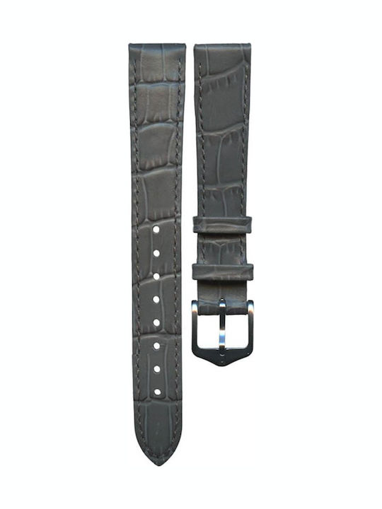 Hirsch Louisianalook Δερμάτινο Λουράκι Γκρι 18mm