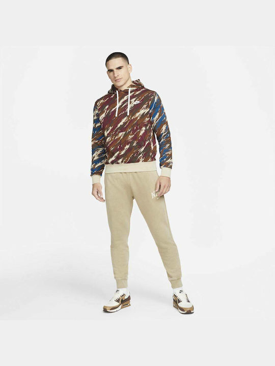 Nike Sportswear Ανδρικό Φούτερ με Κουκούλα και Τσέπες Fleece Πολύχρωμο