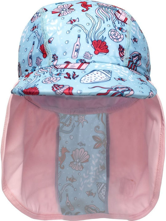 Splash About Kids' Hat Jockey Fabric Sunscreen Hidden Treasure Light Blue