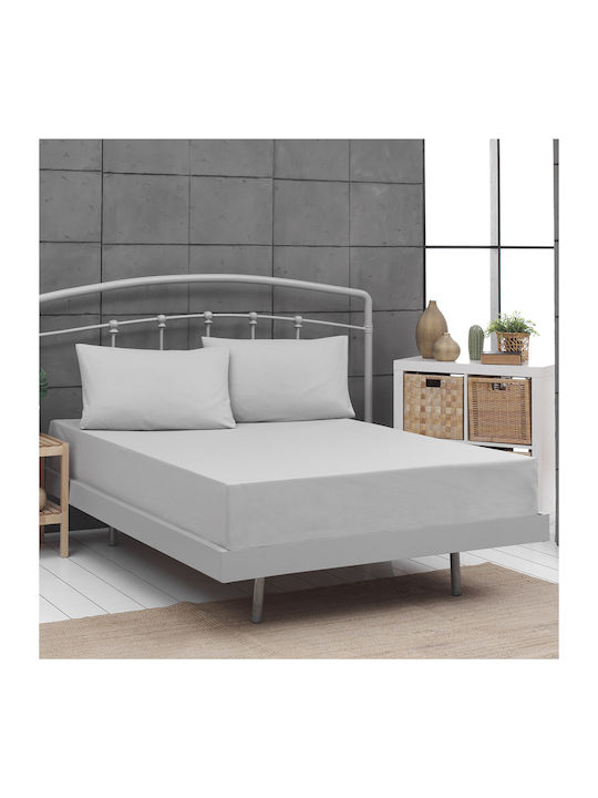 Beauty Home Bettlaken für Einzelbett mit Gummiband 110x200+30cm. 1999 Grey