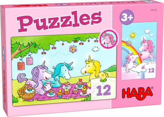 Παιδικό Puzzle Ο Μονόκερος Ρόζα και οι Φίλοι του για 3+ Ετών 12pcs Haba