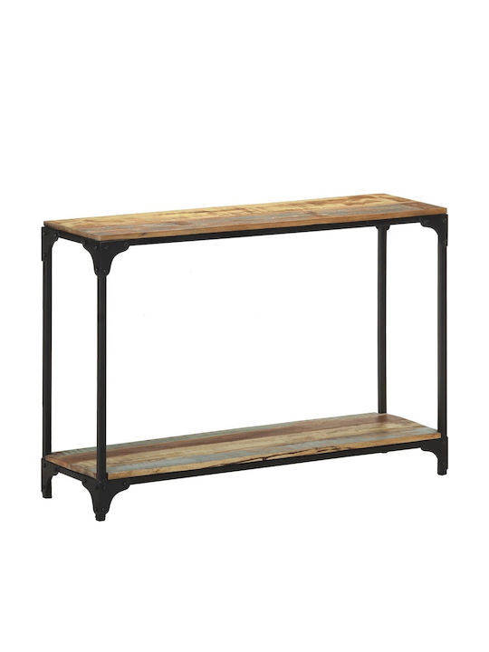 Console Table of Solid Wood & Metal L110xW30xH75cm