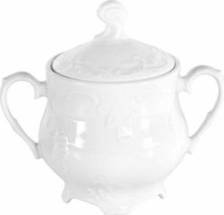 Cmielow Rococo Porcelain Sugar Bowl White