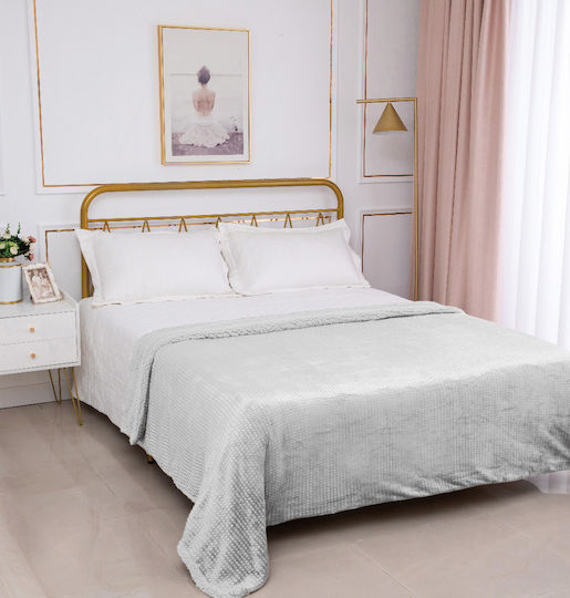 Silk Fashion Damask Decke Sherpa Einzeln 170x220cm Hellgrau