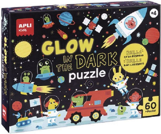 Kinderpuzzle Weltraum Das Im Dunkeln Leuchtet Für 4+ Jahre 60 Teile Apli Kids