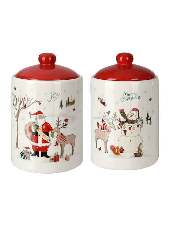 Zaros Christmas Cookie Jar H18xD12.8cm 1pcs (Μiscellaneous Designs)