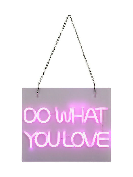 GloboStar Do What You Love Διακοσμητικό Φωτιστικό Love Neon σε Λευκό Χρώμα