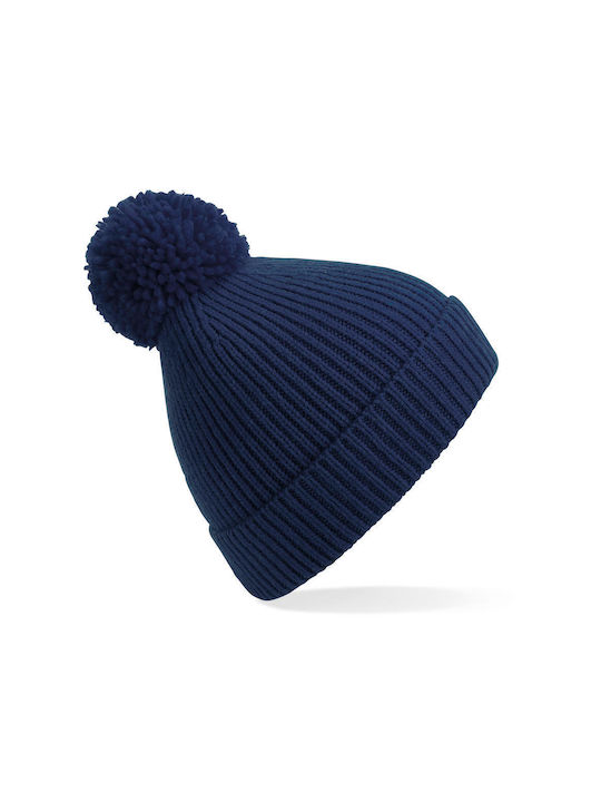 Beechfield B382 Γυναικείος Pom Pom Beanie Σκούφος σε Navy Μπλε χρώμα