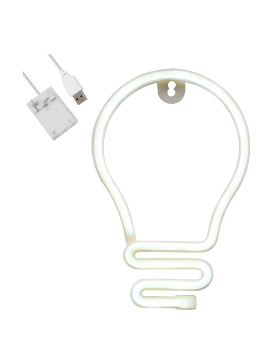 GloboStar Decorative Lamp bulb Neon Battery White