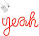 GloboStar Yeah Decorative Lamp Red