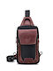 XB Leather Men's Brown Sling Bag