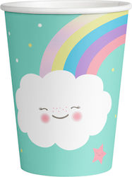 Amscan Regenbogen & Wolke Glas für Party 8 Stück