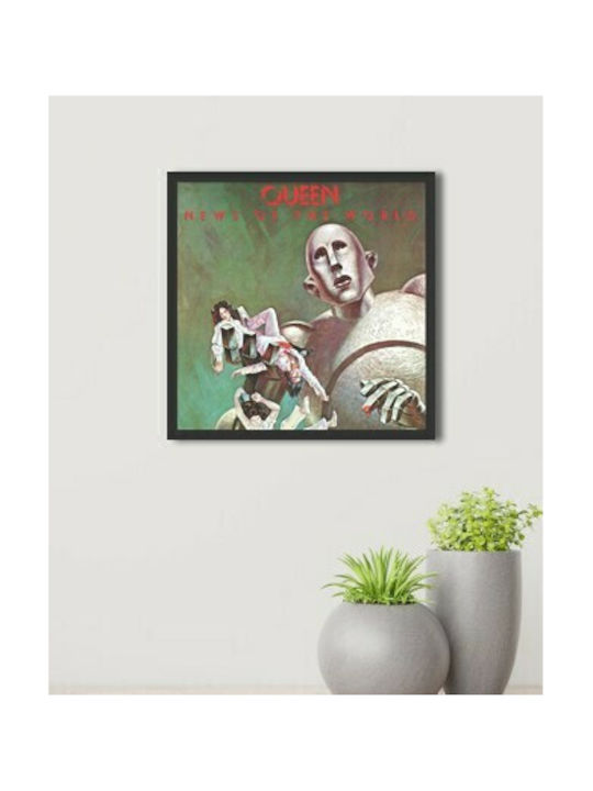 Pyramid International Queen News Of The World Framed Print Frame Wooden 31.5x31.5cm