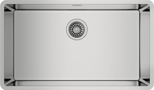 Teka Be Linea RS15 71.40 Υποκαθήμενος Νεροχύτης Inox Σατινέ Μ75xΠ44cm Ασημί