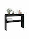 Wooden Console Table Black L102xW30xH80cm