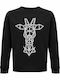 Sweatshirt Unisex, Organic " Reindeer Origami ", Black