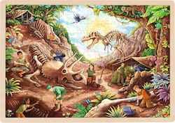 Holz Kinderpuzzle Dinosaurier-Ausgrabung für 4+ Jahre 192pcs Goki
