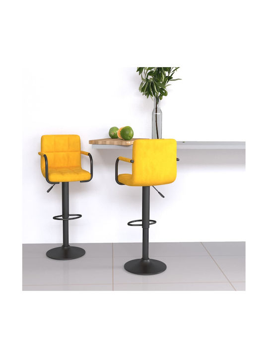Stool Bar with Back & Adjustable Height Yellow ...