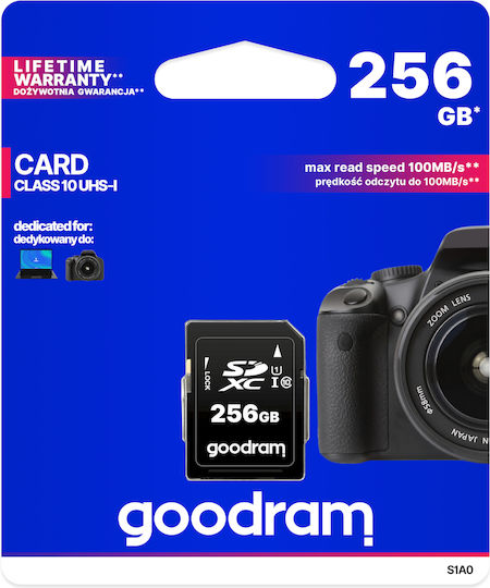 GoodRAM SDXC 256GB U3 A2 UHS-I 100MB/s с адаптер