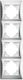 Lineme Switch Frame 4 Positions Vertical Installation in Silver Color 50-00128-5