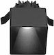Gea Luce Faye Square Metallic Recessed Spot with Integrated LED and Warm White Light Black 7x7cm. 1pcs