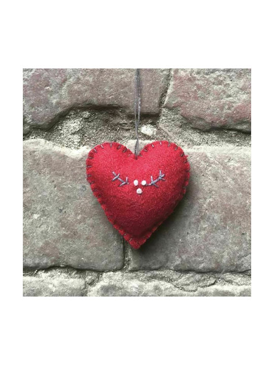 Synchronia Christmas Heart Ornament Red 5cm