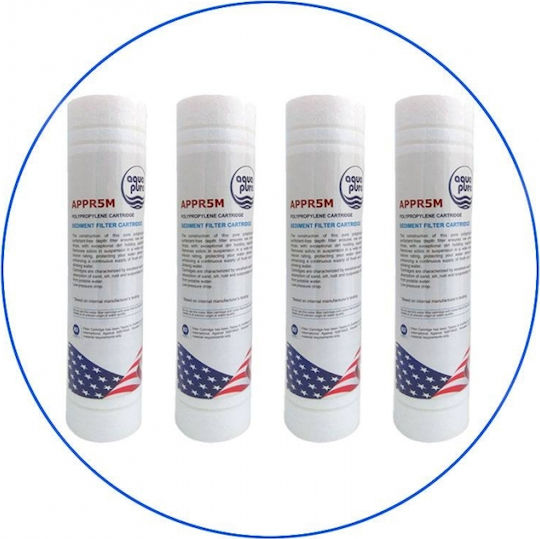 Aqua Pure Water Filter Replacement Reverse Osmosis (RO) made of Polypropylene 10" APPR20M 20 μm 4pcs