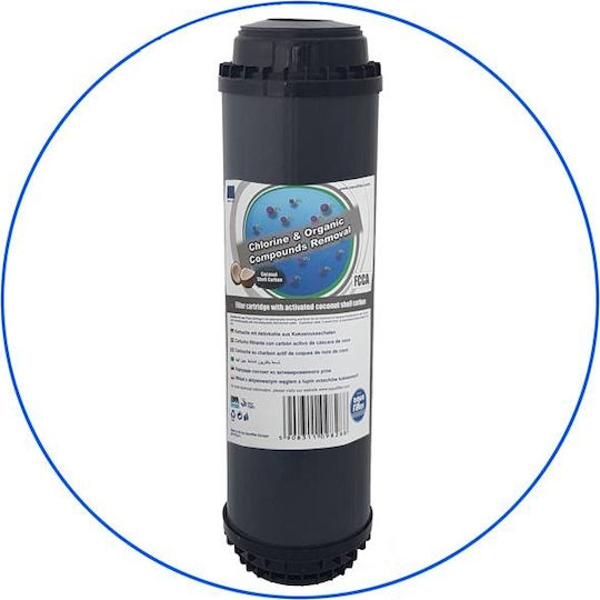 Aqua Filter Резервен филтър за вода Обратна осмоза (RO) от активен въглен 20" голям син FCCA-L