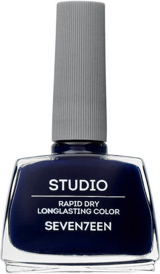 Seventeen Studio Rapid Dry Lasting Color Glossy Βερνίκι Νυχιών Quick Dry Navy Μπλε 164 12ml