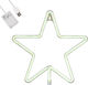 GloboStar Star Διακοσμητικό Φωτιστικό Neon Μπαταρίας σε Λευκό Χρώμα
