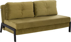 Διθέσιος Καναπές Κρεβάτι Βελούδινος Λαδί 150x87εκ.