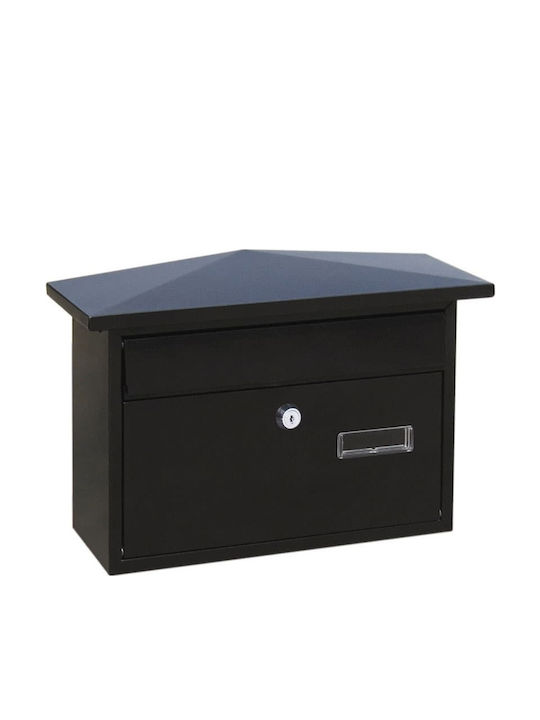 Cutie Poștală Metalic în Culoarea Negru 33x8x23.5cm
