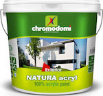 CHromodomi Natura Acryl Plastik Farbe für Innen- und Außenverwendung Weiß 750ml