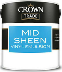 Crown Crown Trade Mid Sheen Vinyl Emulsion Πλαστικό Χρώμα για Εσωτερική Χρήση Crown Crown Trade Mid Sheen Vinyl Emulsion Πλαστικό Χρώμα για Εσωτερική Χρήση