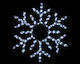Aca Iluminată De Crăciun Figurină Fulg Albă Lungime 56cm. Snowflake