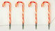 Aca Iluminată De Crăciun Plastică Figurină Candy Înălțime 60cm. 4buc 4 Candy Stakes