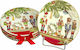 JK Home Decoration Σετ Χριστουγεννιάτικα Πιάτα Πορσελάνινα Καρυοθραύστες 2τμχ